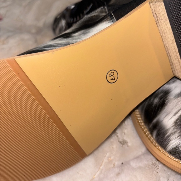 Leather cow print cowboy boots men’s size 10 brand new - Picture 6 of 9